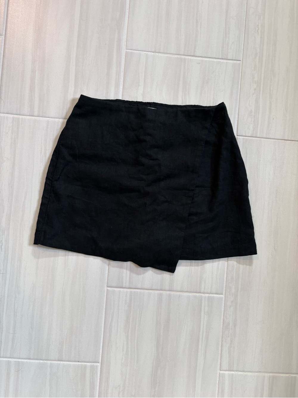 Black Women's Linen Blend Skort - Abercrombie